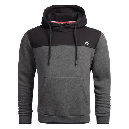 Alessandro Salvarini Alessandro Salvarini Sweatshirt Duori donkergrijs / zwart / wit
