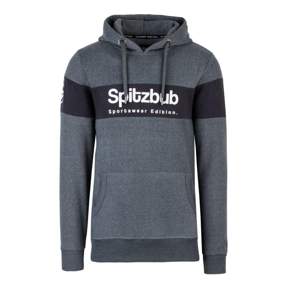 SPITZBUB Sweatshirt Ludis grijs / zwart / wit Grijs