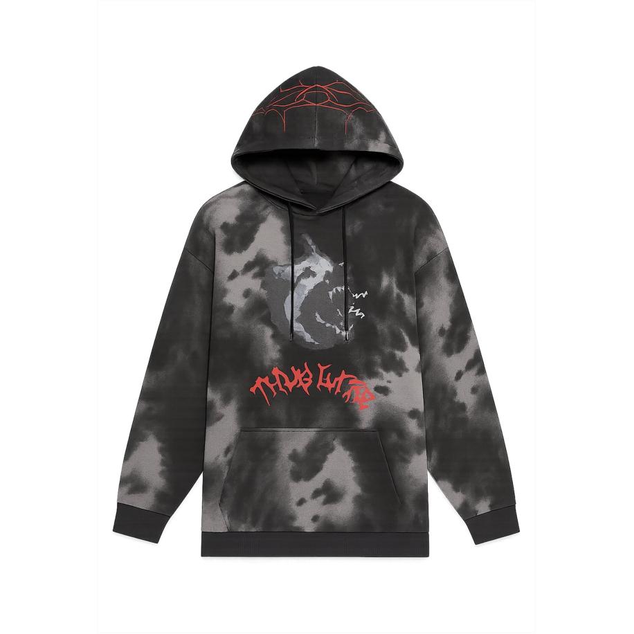 Thug Life Sweatshirt Thug Life Sky grijs / rood / zwart Zwart