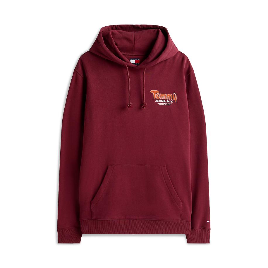 Tommy Jeans Tommy Jeans Sweatshirt donkeroranje / wijnrood / wit -
