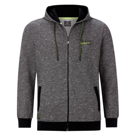 jan vanderstorm Jan Vanderstorm Sweatvest Rumolt zwart / zwart gemêleerd