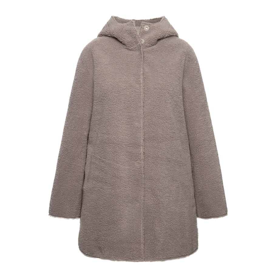 Ulla Popken Ulla Popken Fleece jas grijs / taupe -