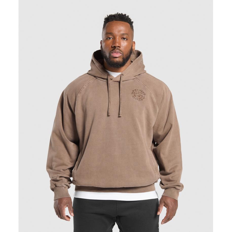 Gymshark Premium Legacy Hoodie Soft Brown Bruin