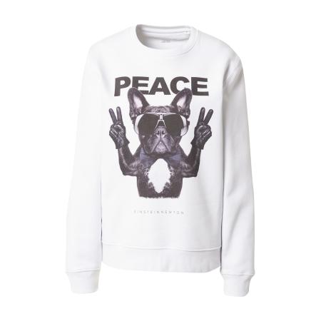 einstein & newton EINSTEIN & NEWTON Sweatshirt Frenchie Peace antraciet / basaltgrijs / lichtgrijs / wit