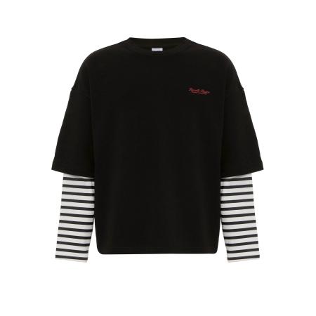 VAMOS CLO VAMOS CLO Sweatshirt zwart / wit