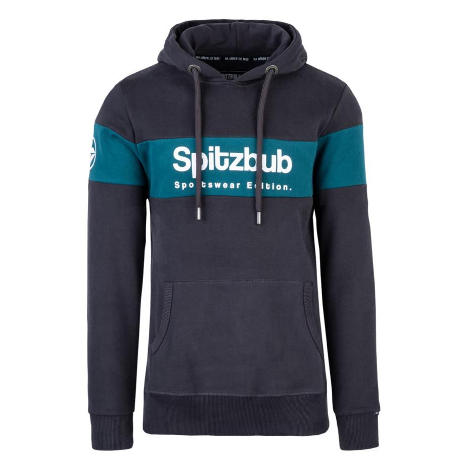 SPITZBUB Sweatshirt blauw / zwart / wit Zwart