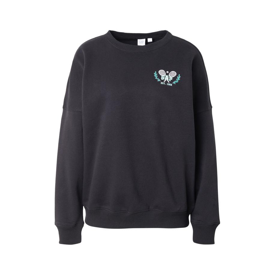 GAP GAP Sweatshirt smaragd / zwart / offwhite -