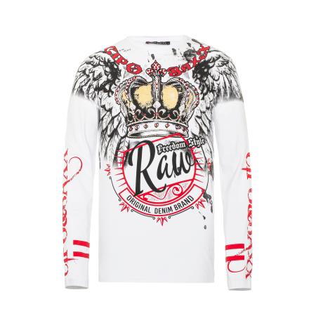 Cipo & Baxx CIPO & BAXX Sweatshirt rood / zwart / wit