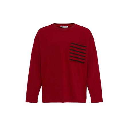 VAMOS CLO VAMOS CLO Sweatshirt bourgogne / zwart