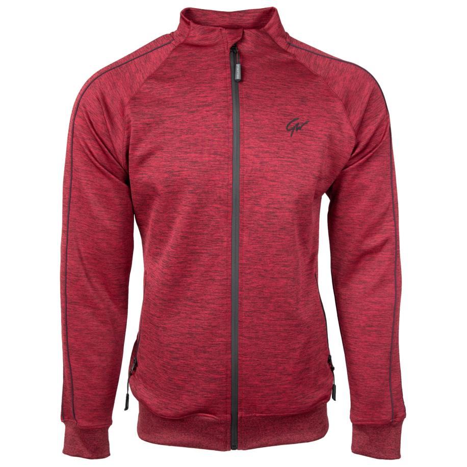 Gorilla Wear Gorilla Wear Sweatvest donkerrood / zwart gemêleerd -