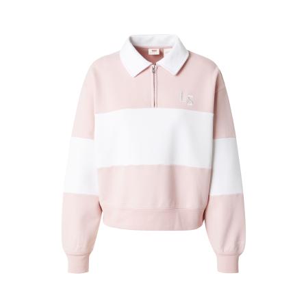 Levi's LEVIS ® Sweatshirt Graphic Banks Quarter-Zip Sweatshirt rosa / wit