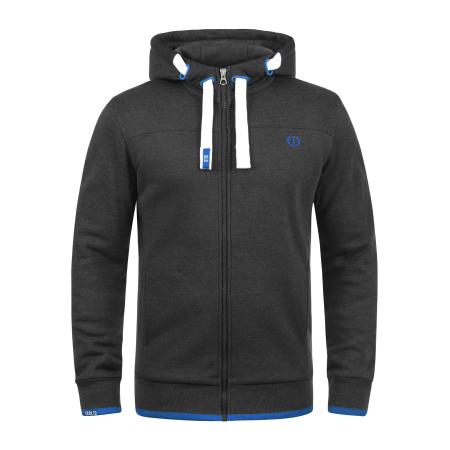 Solid !Solid Sweatvest Benjamin blauw / donkergrijs / wit