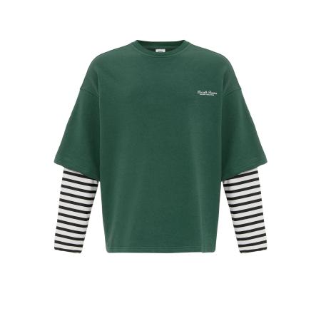 VAMOS CLO VAMOS CLO Sweatshirt groen / zwart / wit