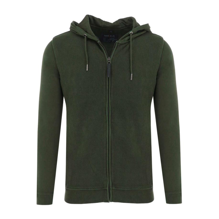 Marvelis Casual Hooded sweatshirt olijf, Effen Groen