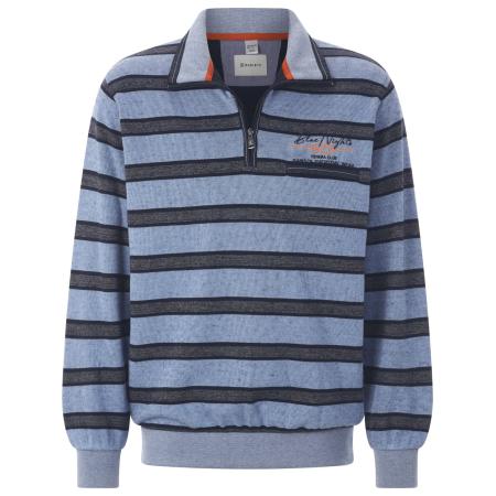 BABISTA BABISTA Sweatshirt Ralvian marine / lichtblauw / blauw gemêleerd / neonoranje