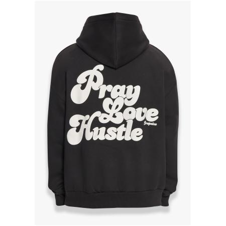 Dropsize Sweatshirt Pray Love Hustle zwart / wit