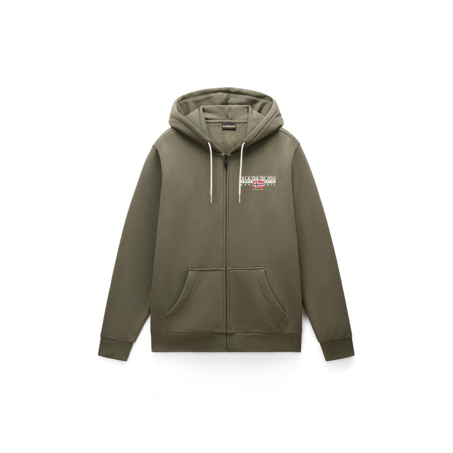 Napapijri NAPAPIJRI Sweatvest B-Aylmer olijfgroen / wit -