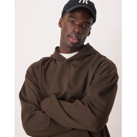 New Look - Oversized hoodie van co-ord set in donkerbruin