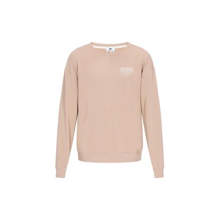 MO MO Sweatshirt Back To School donkerbeige / wit