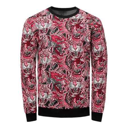 Rusty Neal Rusty Neal Sweatshirt Red Tiger wijnrood