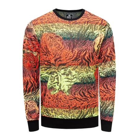 Rusty Neal Rusty Neal Sweatshirt geel / oranje / zwart