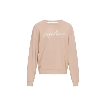 MO MO Sweatshirt Back To School beige / crème / wit