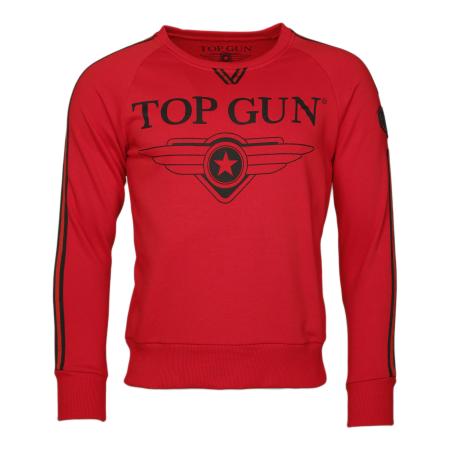 TOP GUN Sweatshirt Streak rood / zwart