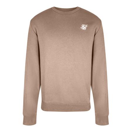 SikSilk SikSilk Sweatshirt lichtbruin / wit