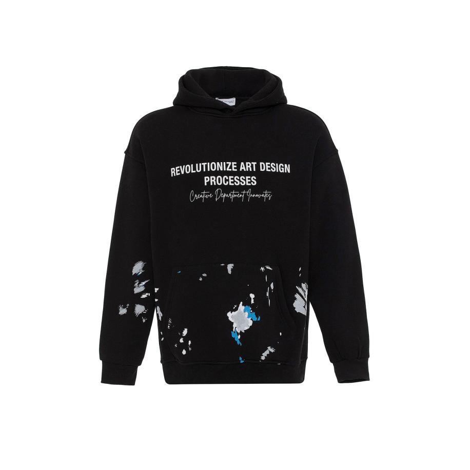 VAMOS CLO VAMOS CLO Sweatshirt pastelblauw / zwart / wit -