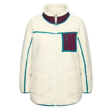 Ulla Popken Ulla Popken Fleece jas beige / blauw / bordeaux