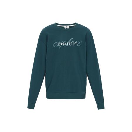 MO MO Sweatshirt Back To School mintgroen / donkergroen / wit