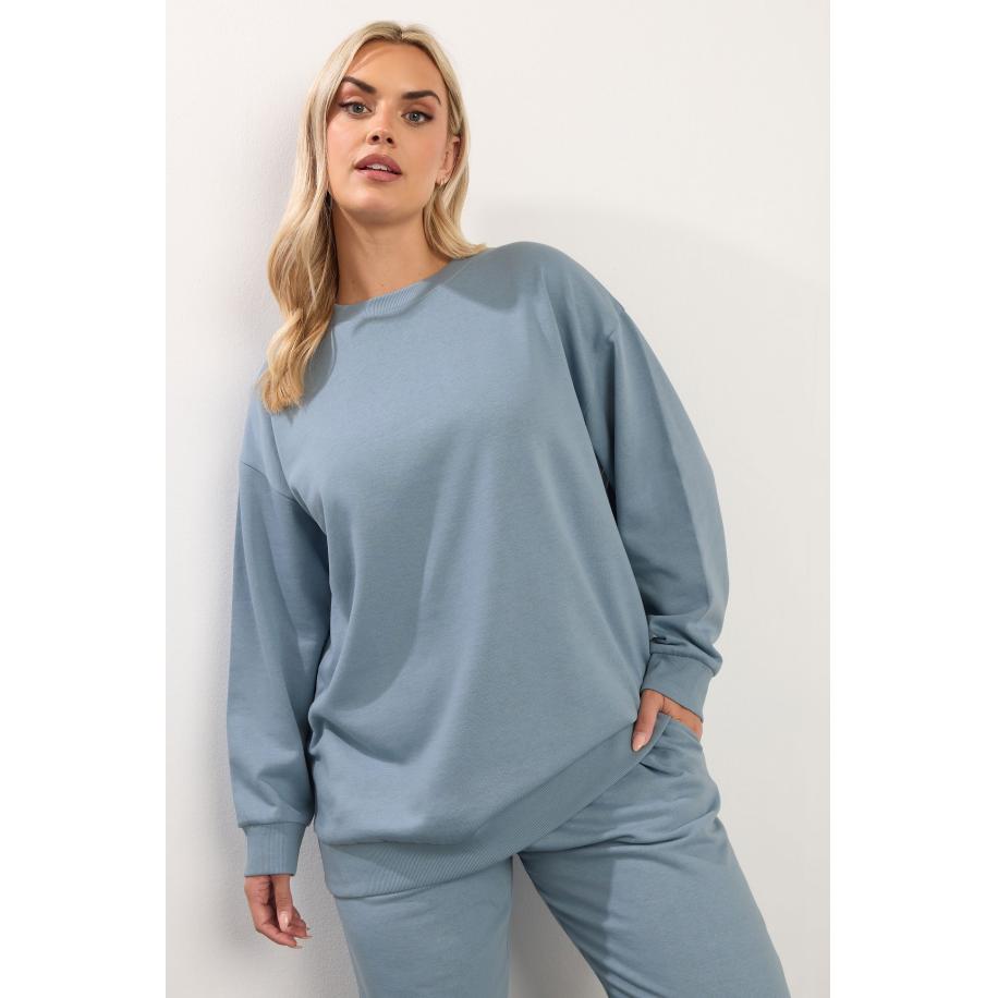 Yours Blauw Sweatshirt Size 66-68 Blauw