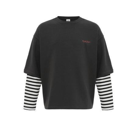 VAMOS CLO VAMOS CLO Sweatshirt donkergrijs / rood / zwart / wit