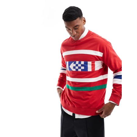 Gant - 75th Anniversary Capsule - Sweatshirt met print in rood