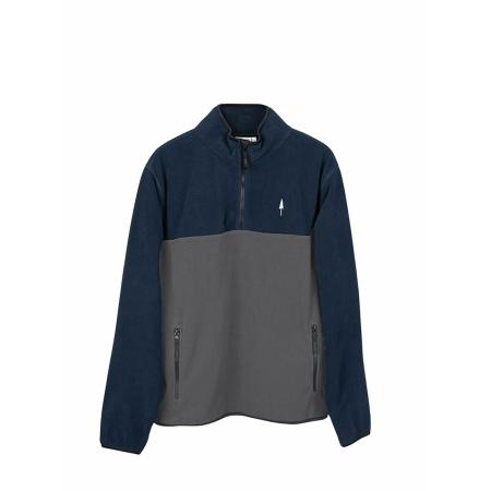 NIKIN NIKIN Sweatshirt TreeFleece Quarter Zip Colorblock donkerblauw