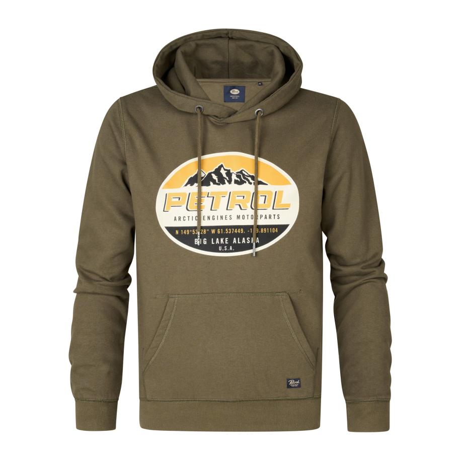 Petrol Industries Sweatshirt geel / groen / wit Groen