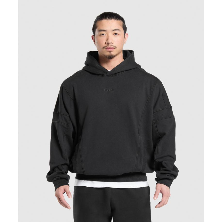 Gymshark Heavyweight Hoodie Black Zwart