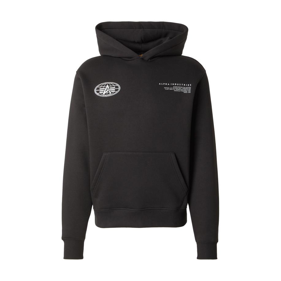 Alpha Industries ALPHA INDUSTRIES Sweatshirt World zwart / zilver / wit -