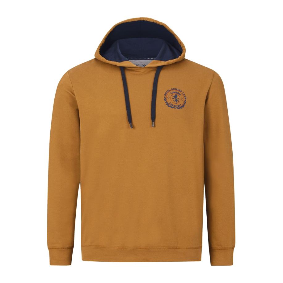 Charles Colby Hooded Sweatshirt donkergeel, Effen Geel