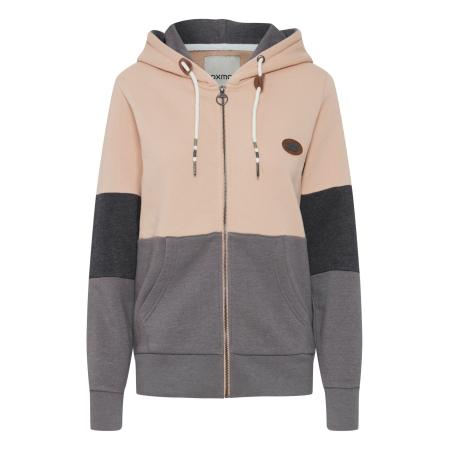 Oxmo Sweatvest Kate grijs / rosa / zwart