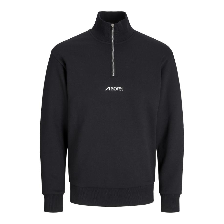 aprel aprel Sweatshirt zwart / wit -