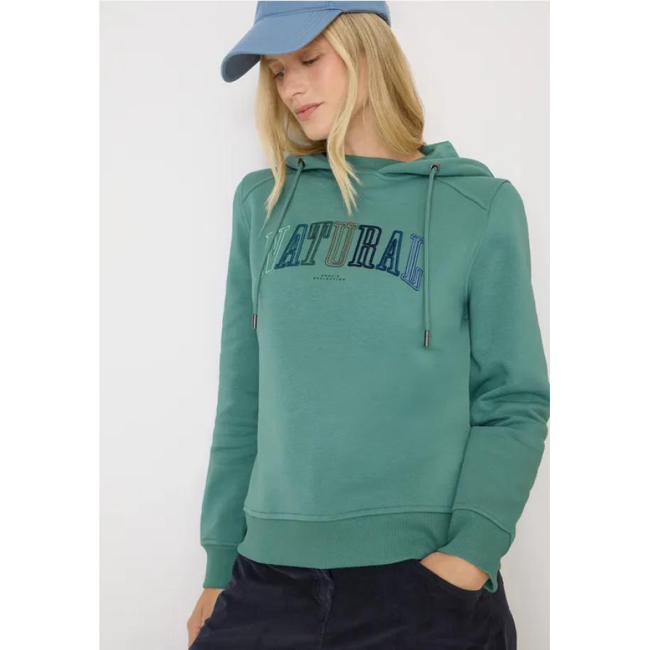 CECIL Hoodie met tekst Groen