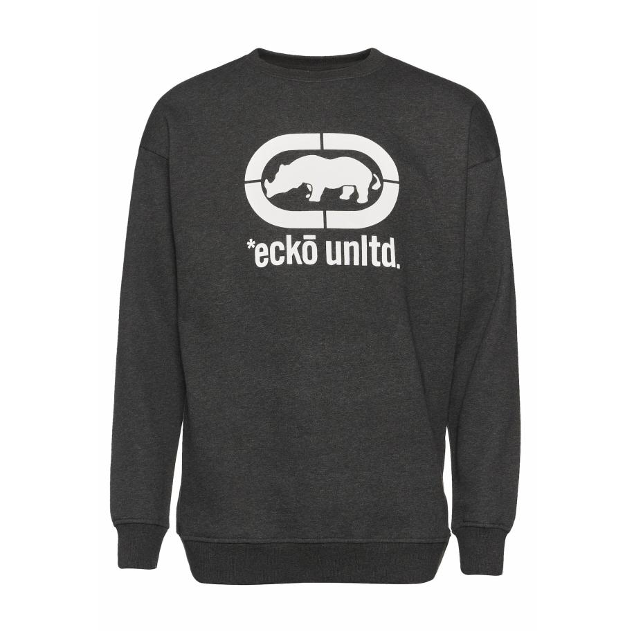 Ecko Unlimited Sweatshirt donkergrijs / wit Grijs