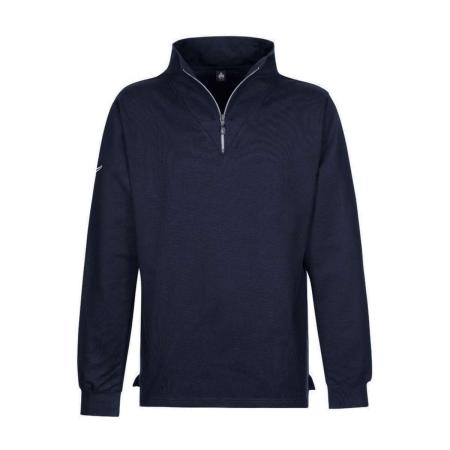 TRIGEMA Sweatshirt ritssluitingMarine, Effen