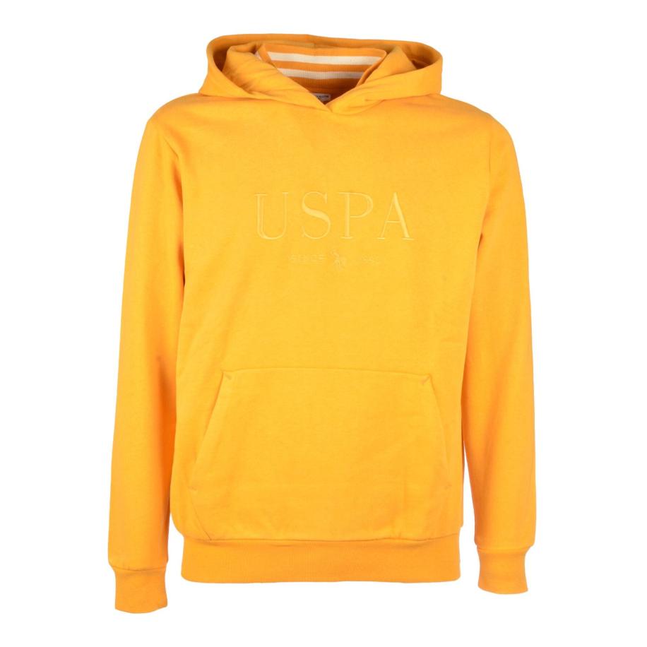 U.S. Polo Assn. Hooded Sweatshirt donkergeel, Effen Geel
