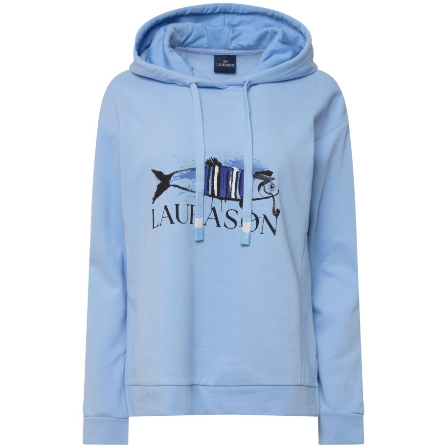 LAURASØN LAURASØN Sweatshirt blauw / wit -