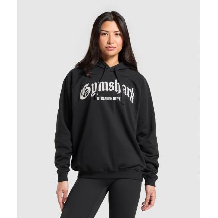 Gymshark Strength Department Graphic Hoodie Black