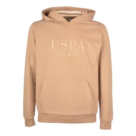 U.S. Polo Assn. Hooded Sweatshirt lichtbruin, Effen