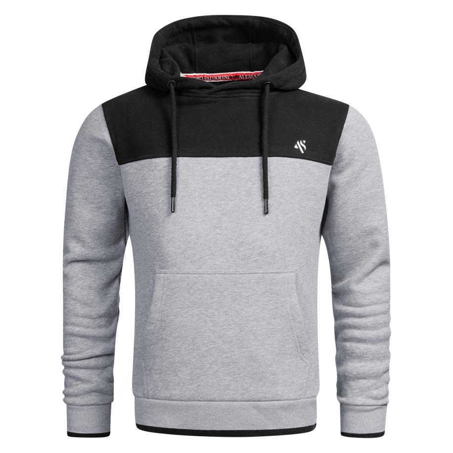 Alessandro Salvarini Alessandro Salvarini Sweatshirt Duori lichtgrijs / zwart -