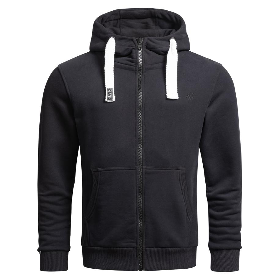 Alessandro Salvarini Alessandro Salvarini Sweatvest Vinzent zwart / wit -